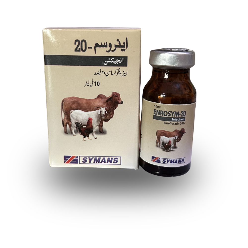 ENROSYM-20 Injection (شدید بیکٹیریل انفیکشن کے لیے)