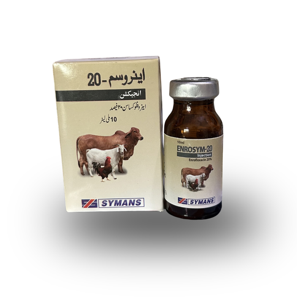 ENROSYM-20 Injection (شدید بیکٹیریل انفیکشن کے لیے)
