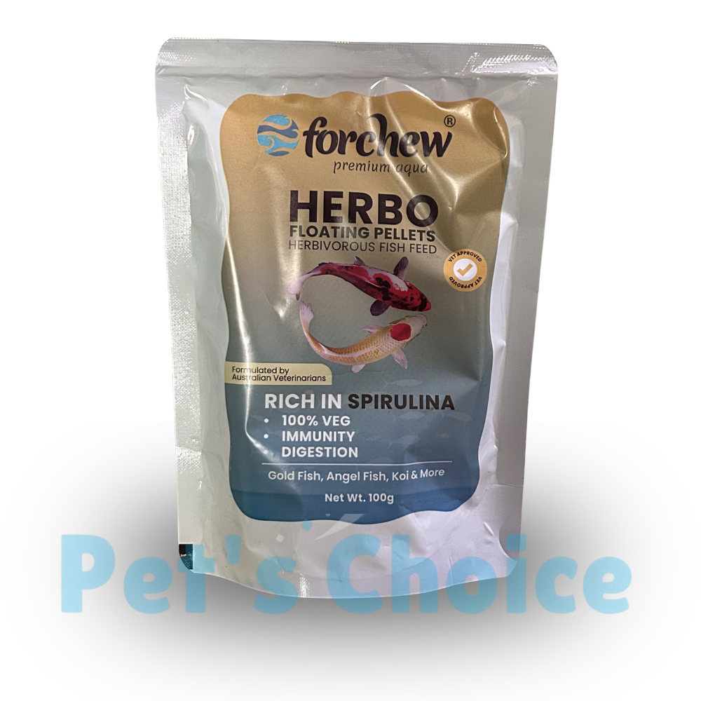 Forchew Herbo Floating Pellets – Herbivorous Fish Feed (100g)