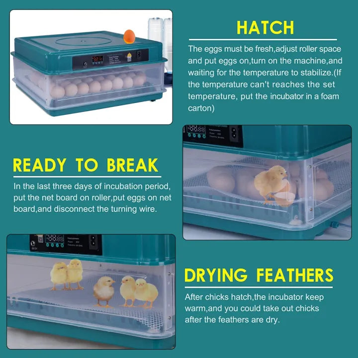 Fully Automatic Poultry Egg Incubator – 48 &amp; 70 Eggs Capacity