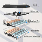 Imported 64/130/192 Eggs Incubator Fully Automatic AC/DC