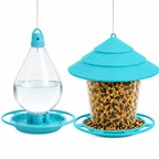 Bird Feeder &amp; Hanging Drinker Combo Set (2-in-1)