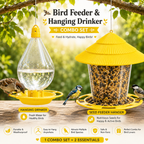 Bird Feeder &amp; Hanging Drinker Combo Set (2-in-1)