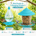 Bird Feeder &amp; Hanging Drinker Combo Set (2-in-1)