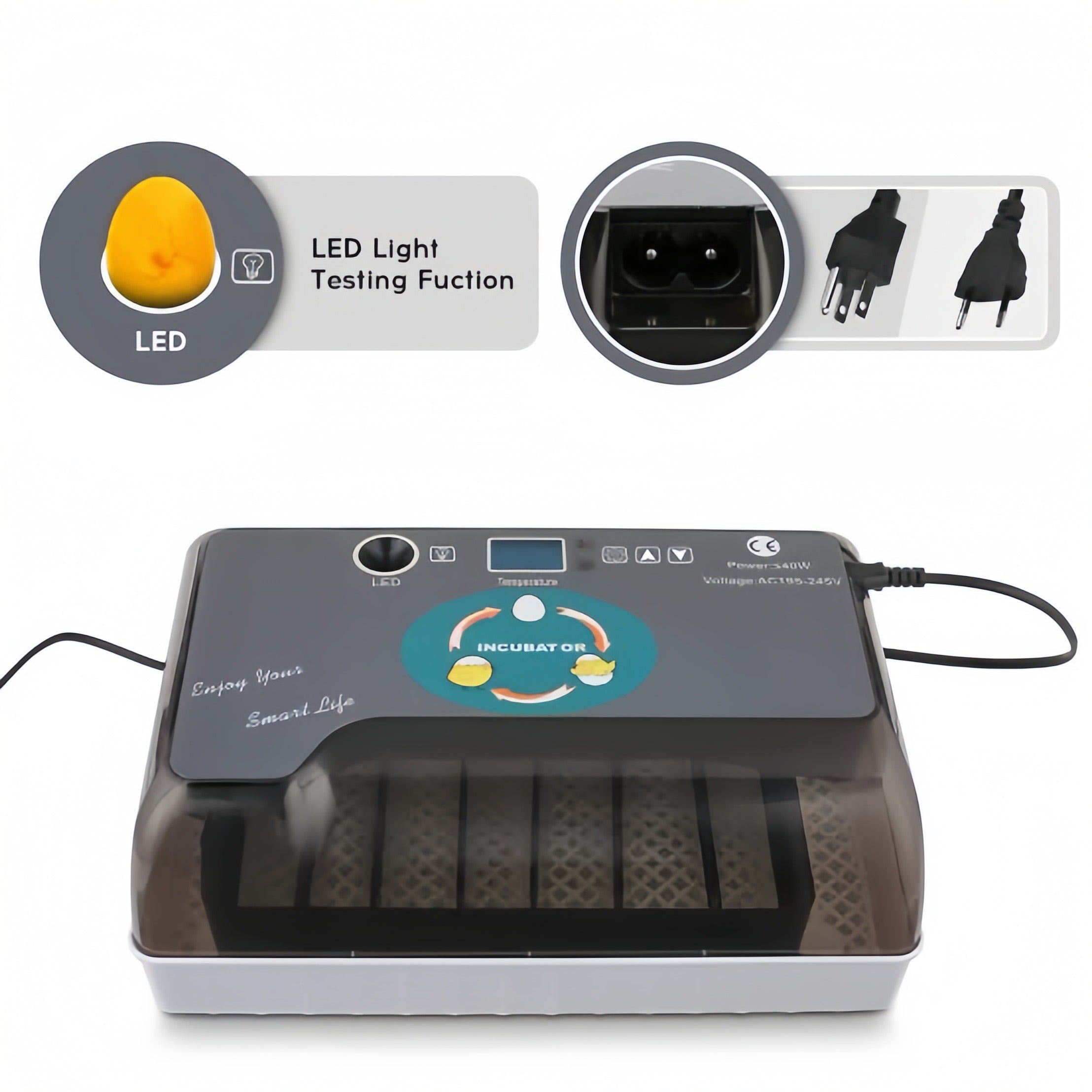 35 Small Birds/12 poultry Eggs HHD Incubator AC/DC (fully Automatic)