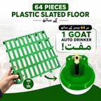 Plastic Slated Floor (64 Pieces Heavy Duty Bundle) + 1 FREE  Goat Auto Drinker