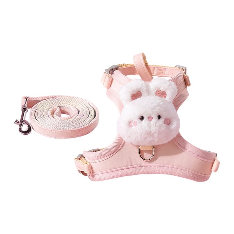 Cute Plush Bear Cat Harness & Leash Set