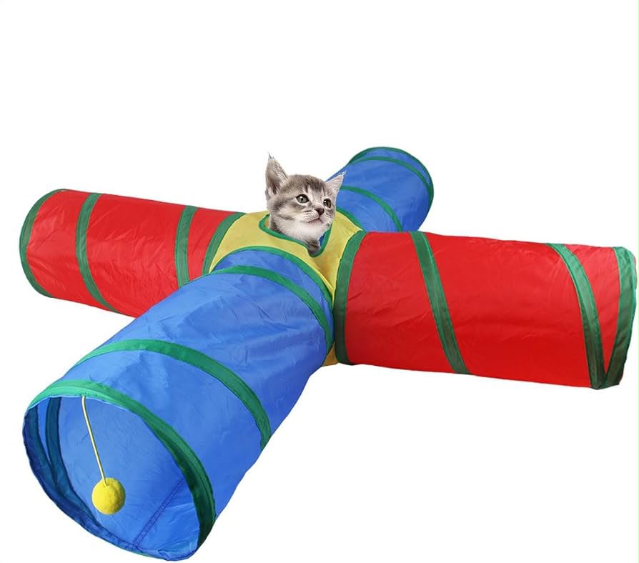 Collapsible Interactive Cat Play Tunnel (3-Way & 4-Way)