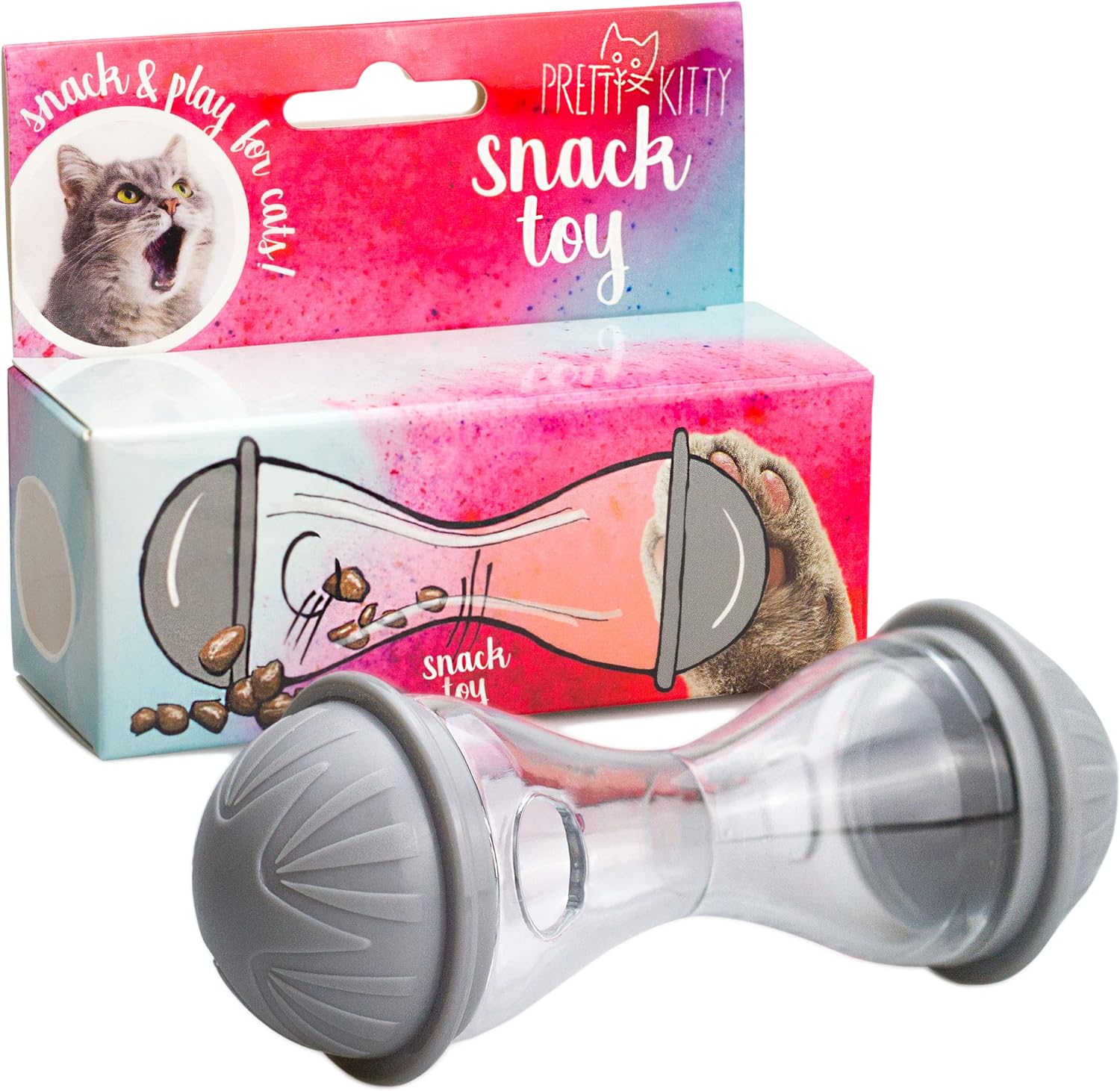 Bone Shape Cat Treat Dispenser Toy