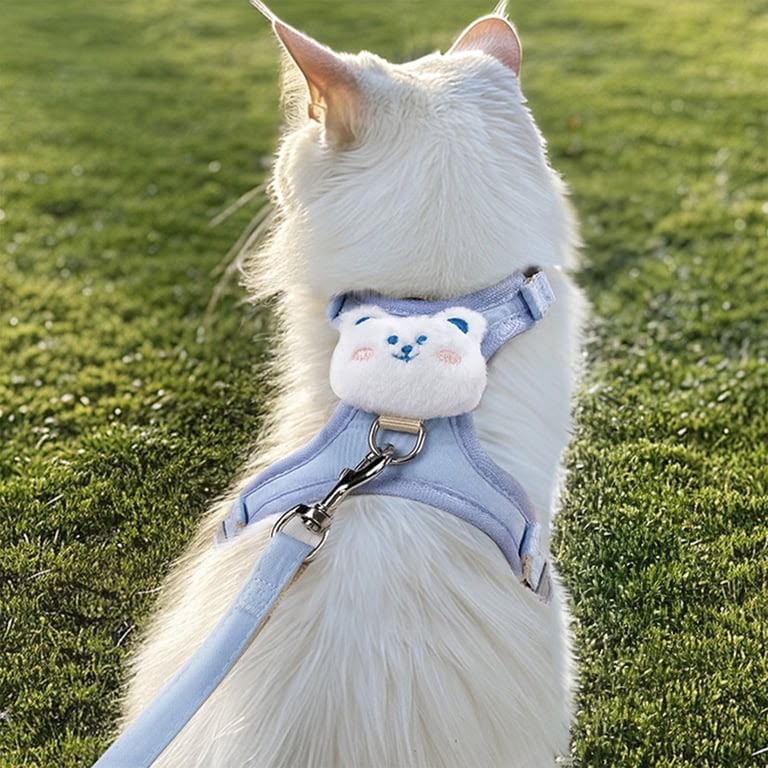 Cute Plush Bear Cat Harness & Leash Set