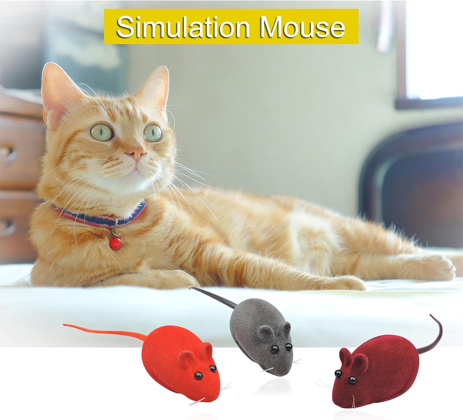 Vocal Mouse Cat Toy (Pack of 3 PCs)