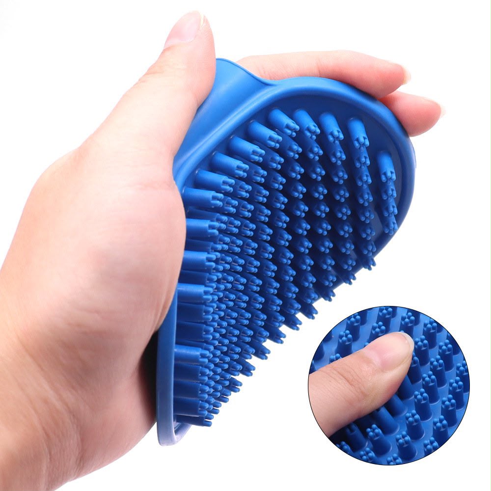 Adjustable Silicone Pet Grooming & Massage Palm Brush
