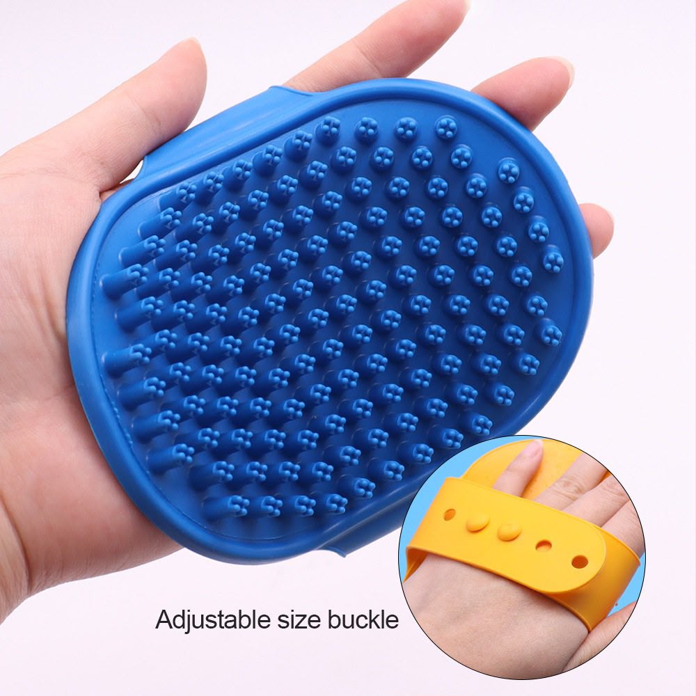 Adjustable Silicone Pet Grooming & Massage Palm Brush