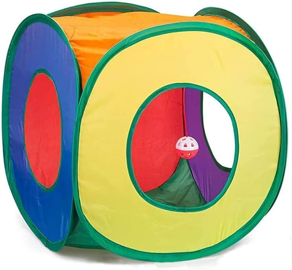 Collapsible Rainbow Cat Play Tunnel