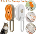 3-in-1 Electric Steamy Pet Grooming Brush with Handle