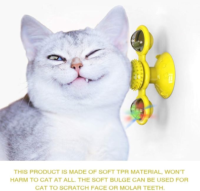 Premium Windmill Cat Toy (2-in-1 Play & Dental Care)