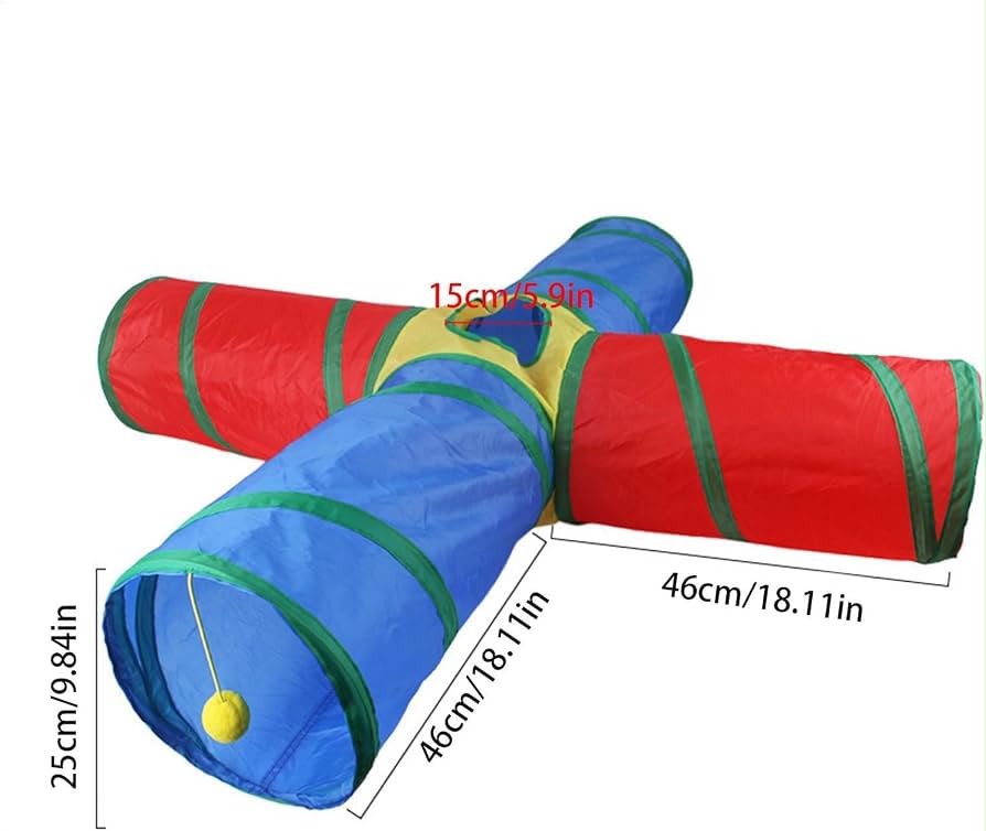 Collapsible Interactive Cat Play Tunnel (3-Way & 4-Way)