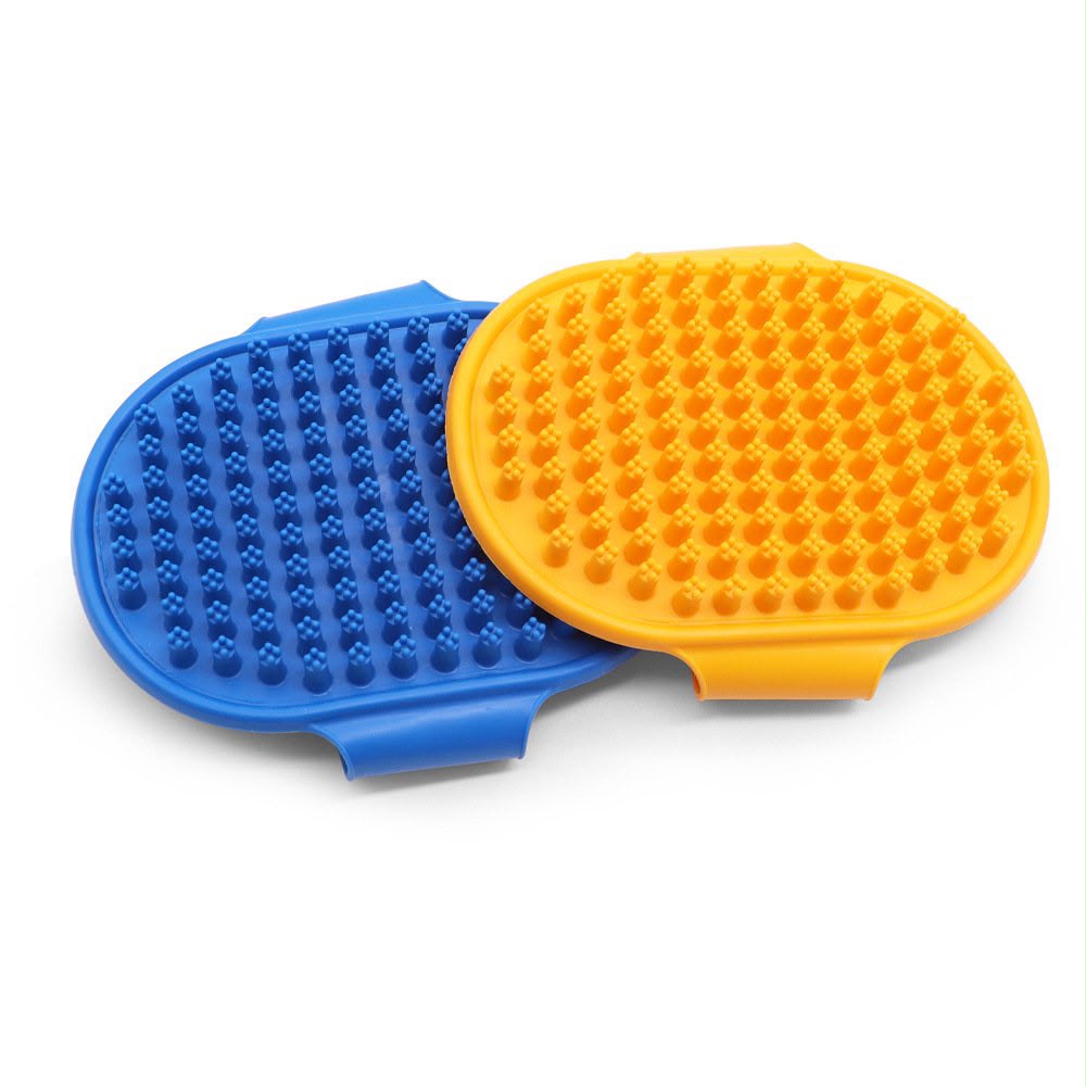 Adjustable Silicone Pet Grooming & Massage Palm Brush