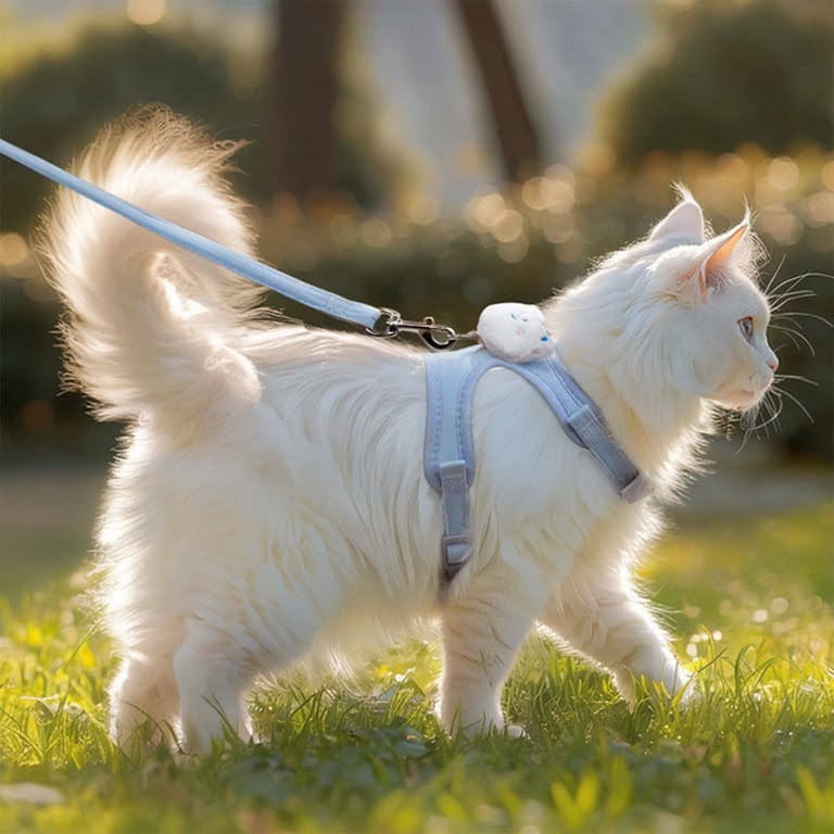 Cute Plush Bear Cat Harness & Leash Set