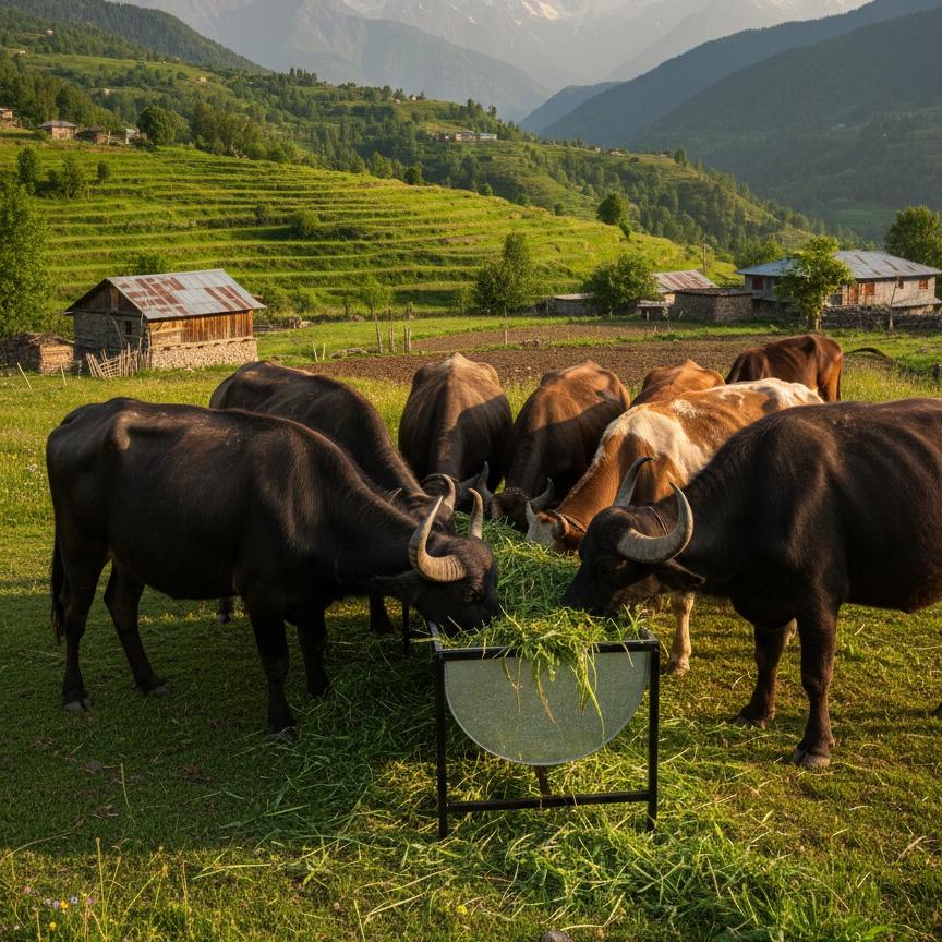 4 Feet Feeder With stand For Cows
